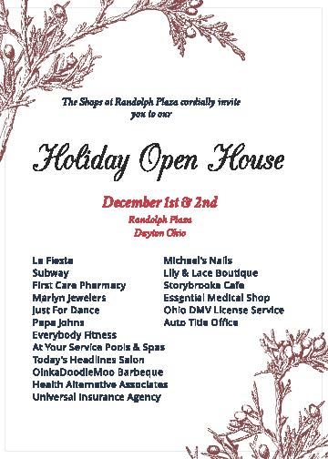 Holiday Open House Flyer