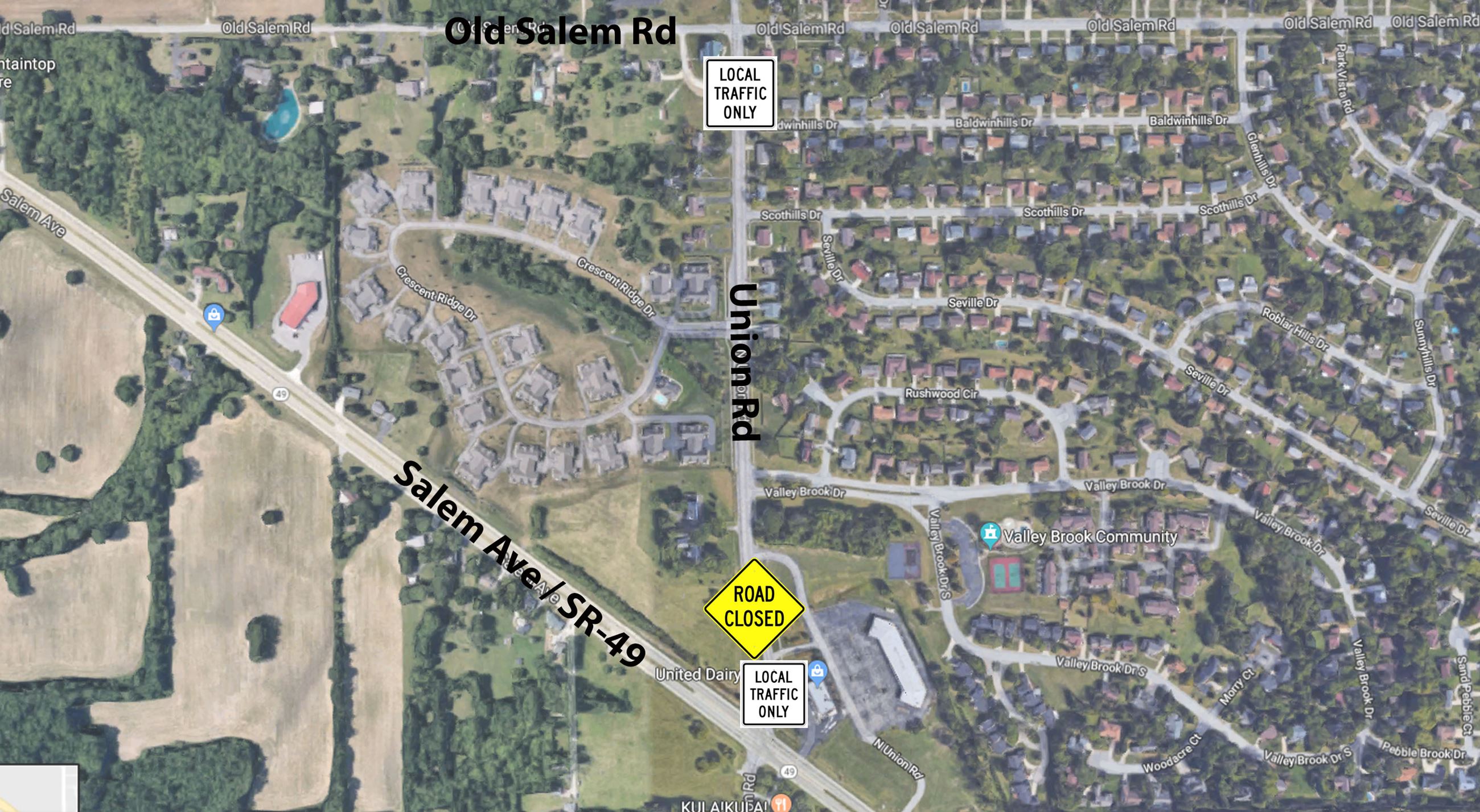 Union Rd Closing